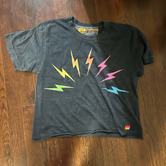 Neon lightening bolt aviator nation t shirt. Like new condition. Size medium - Picture 2 of 2